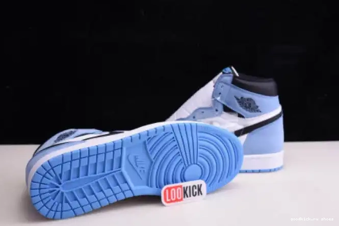 Rep RETRO 1 AIR WHITE UNIVERSITY 555088-134 BLUE JORDAN BLACK HIGH 0513